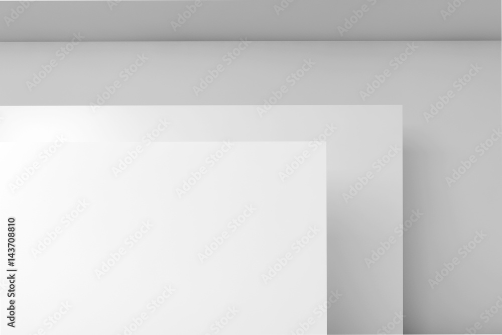 custom made wallpaper toronto digitalAbstract empty white interior, 3 d