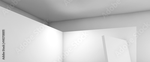 Wallpaper Mural 3d white installation on concrete floor Torontodigital.ca