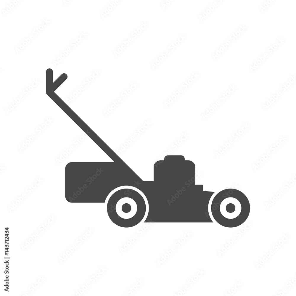 Lawn mower icon vector illustration Lawn mower icon vector illustration