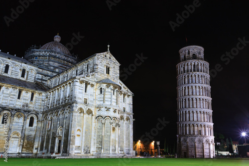 Piazza dei Miracoli with the Leaning Tower of Pisa, Italy