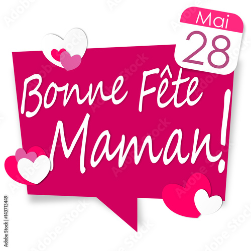 Bonne fête maman ! rose - joyeuse Fête des mères - 28 mai