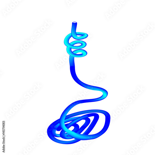 Structure Eccrine sweat gland. Infographics. Vector illustration on isolated background