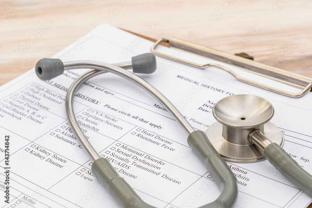 Stethoscope on Patient information Stethoscope on Patient information