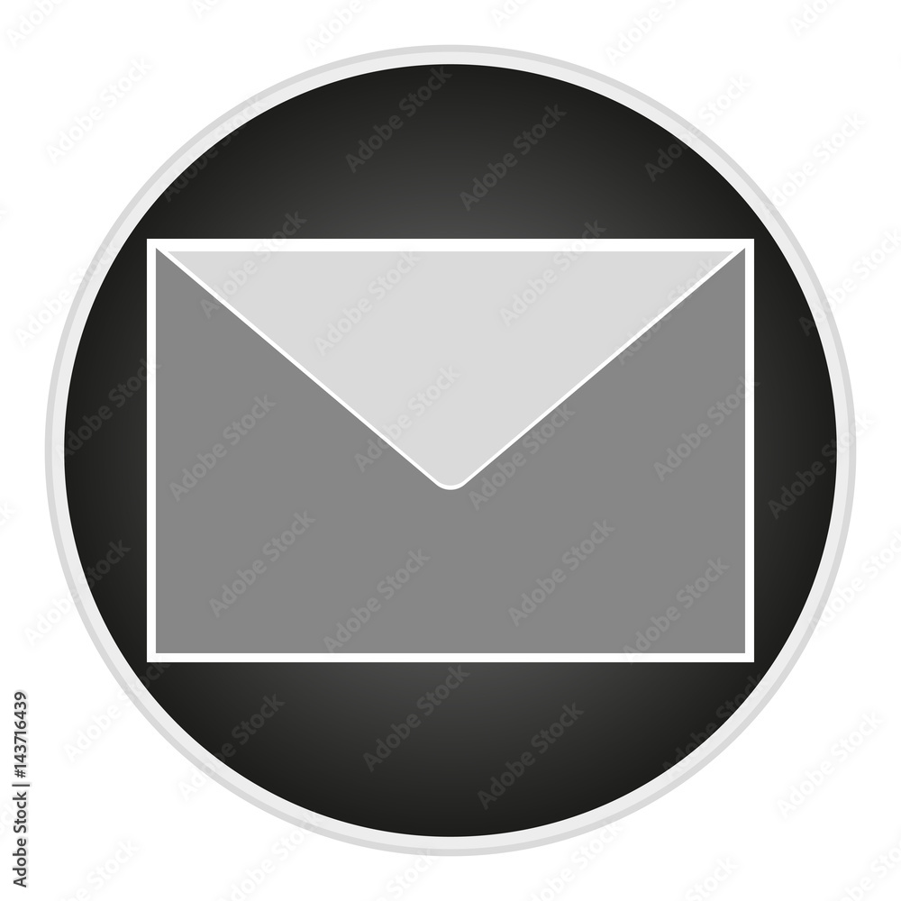 Vector flat image button with envelope. Button with the message Vector flat image button with envelope. Button with the message