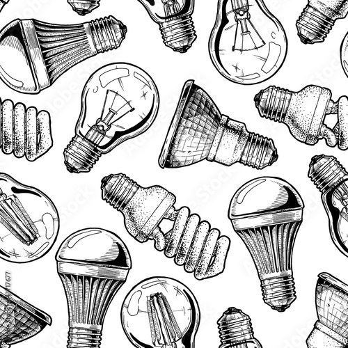 Pattern with different lightbulb