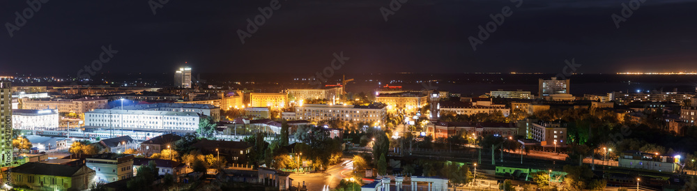 night view of the center of the city-hero of Volgograd