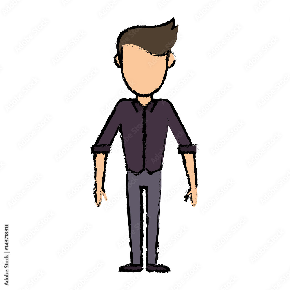 Obraz premium man faceless male avatar body image vector illustration eps 10