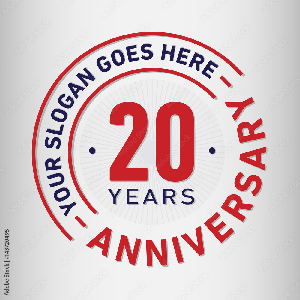 20 years anniversary logo template.

