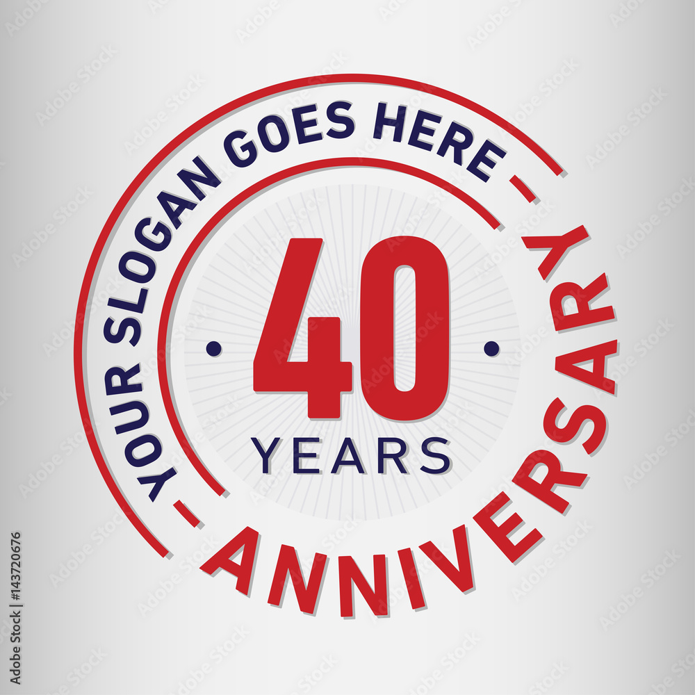 40 years anniversary logo template.
