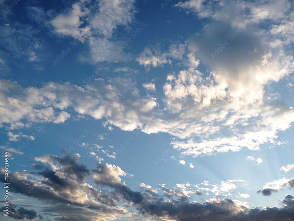 Blue sky with white clouds Blue sky with white clouds