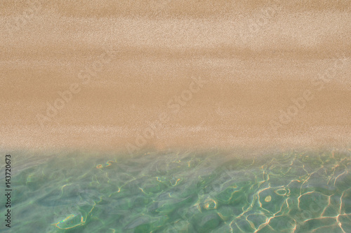 Εκτύπωση καμβά Wave of the sea on the sand beach. Summer background