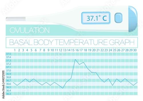 Basal body temperature woman. Natural familly planning. Methods for determining ovulation day