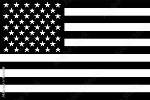 Black and white American flag.