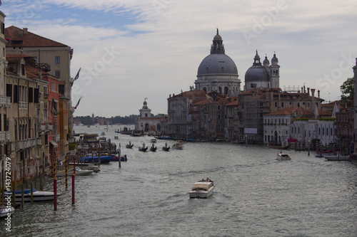 Cityscape image of Grand Canal and Basilica Santa Maria della Salute. Venice