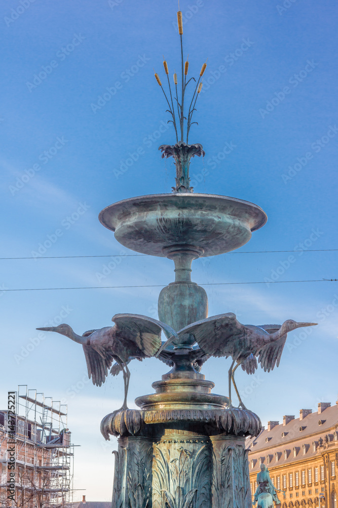 The stork Fountain fountain at Amagertorv, Copenhagen