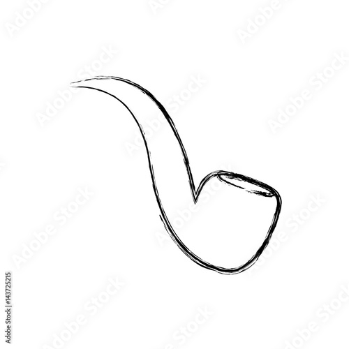 Tobacco pipe isolated icon vector illustration graphic design