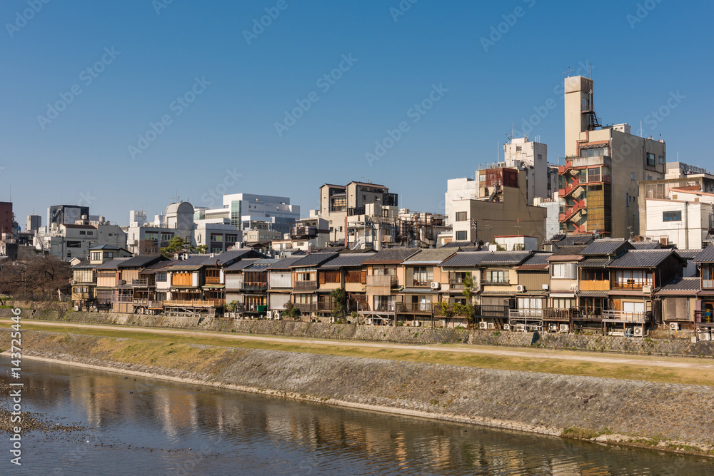 Kamo rivew view - Kyoto Japan - Pontocho area