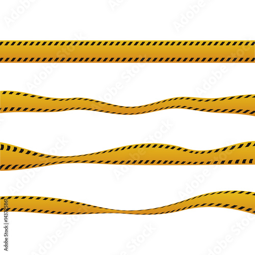 Police yellow tape icon vector illustration graphic design