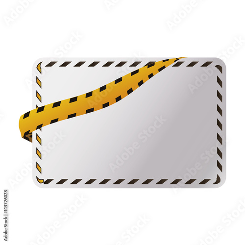 Police yellow tape icon vector illustration graphic design