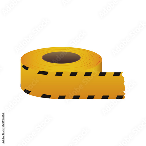 Police yellow tape icon vector illustration graphic design