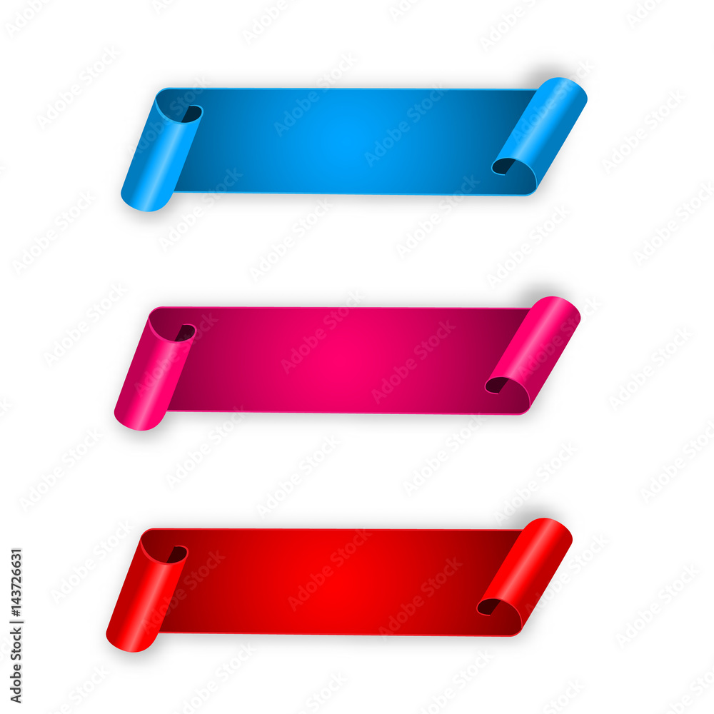 Scroll Banner Designs Vector