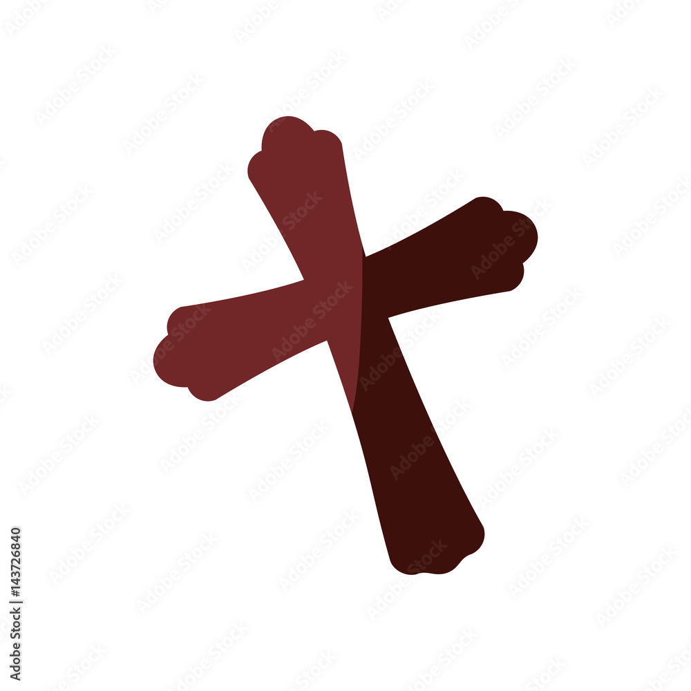 Obraz premium Christianity cross symbol icon vector illustration graphic design