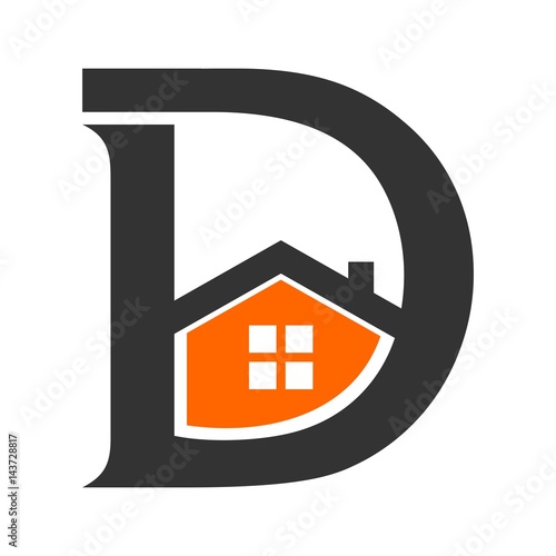 letter d logo vector. home logo vector.