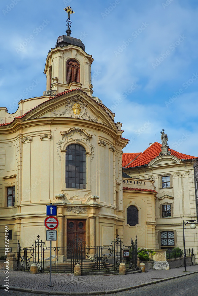 Fototapeta premium Church of the Most Sacred Heart of Our Lord and the Ursuline Convent, Kutna Hora, Czech Republic