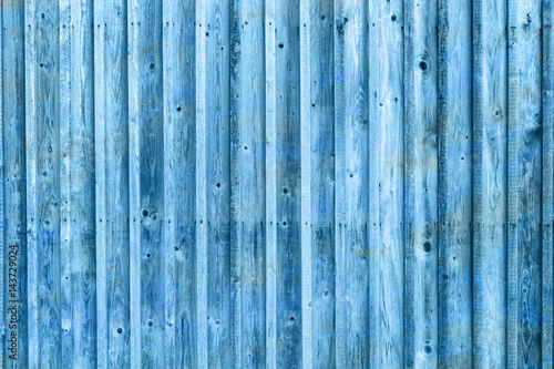 Blaue Holzbretterwand 