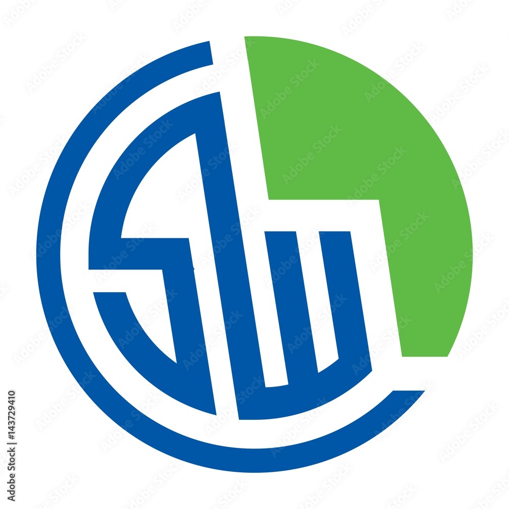 letter S and W logo vector. Stock Vector | Adobe Stock