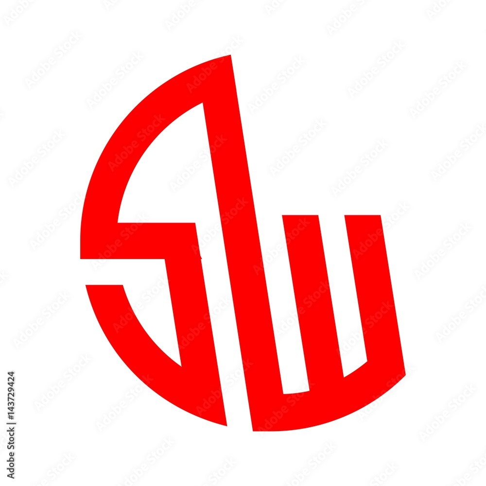 letter S and W logo vector. Stock Vector | Adobe Stock