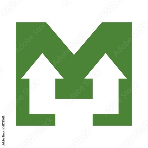 home and roof logo vector. letter M logo vector.
