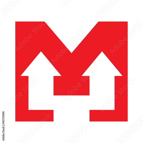 letter m logo vector.