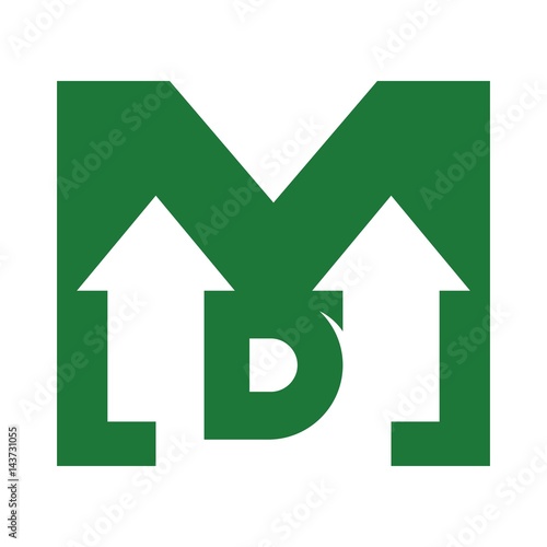 letter m and d logo vector.