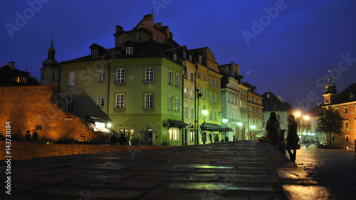 Old streets in the historic center of Warsaw