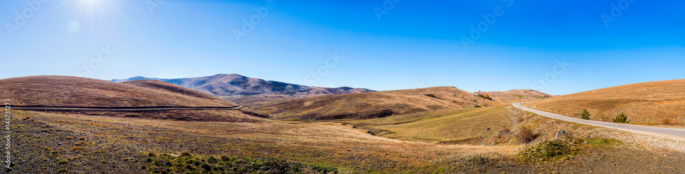 Landscape panorama of peaceful and pastoral meadows and hills - Mount Zlatibor, Serbia Landscape panorama of peaceful and pastoral meadows and hills - Mount Zlatibor, Serbia