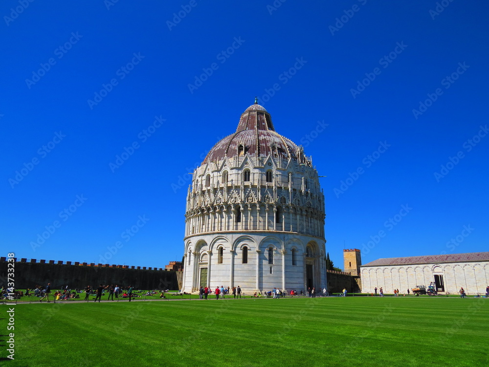 the Baptistery of Pisa