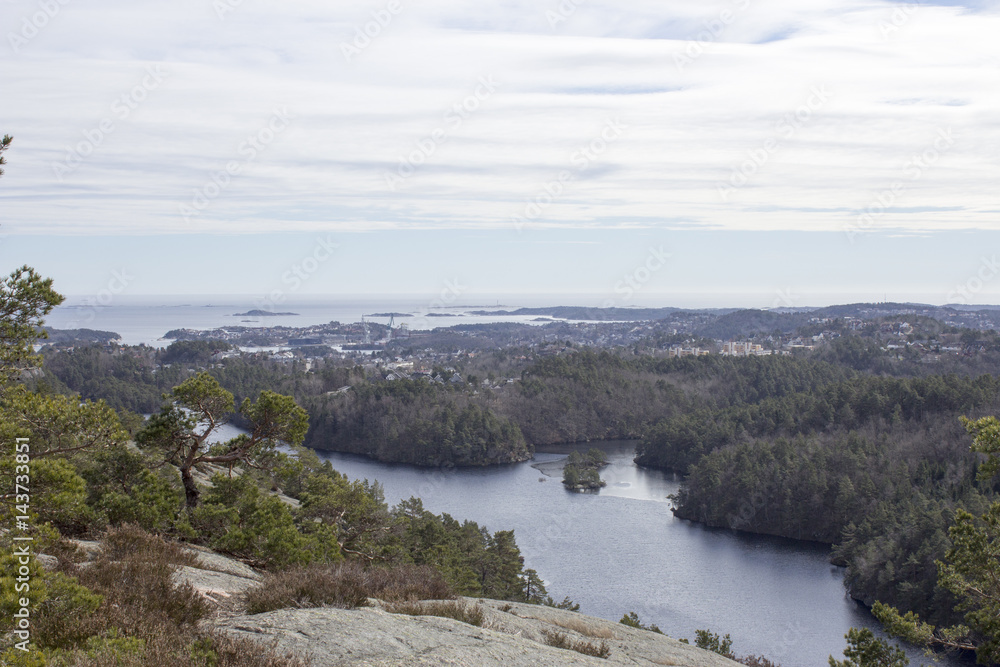 View over the city of Kristiansand in the southern part of Norway. View over the city of Kristiansand in the southern part of Norway.