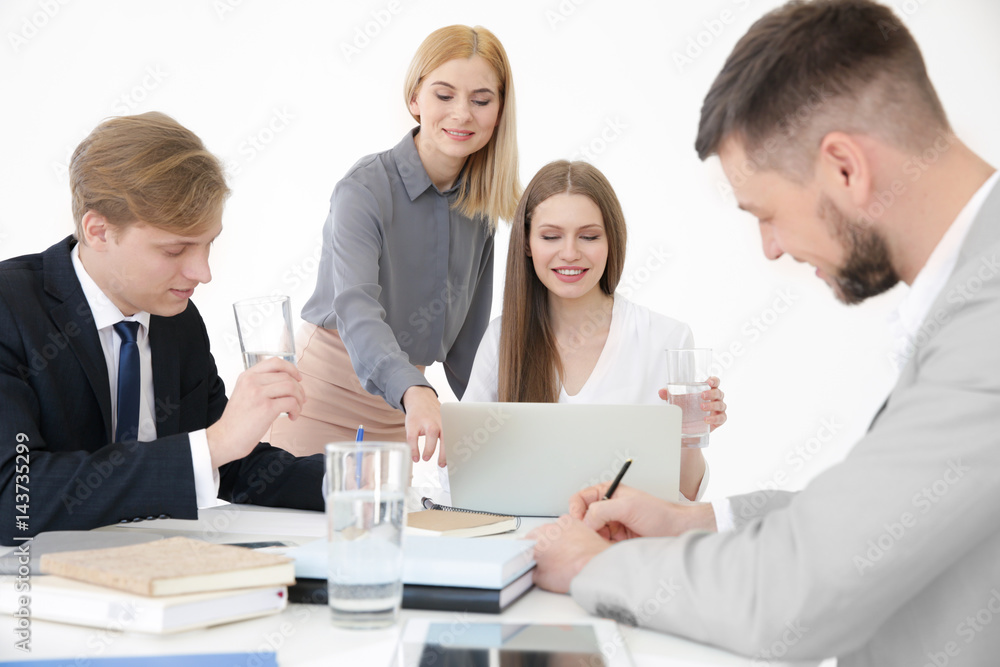 Group of people at business presentation Group of people at business presentation