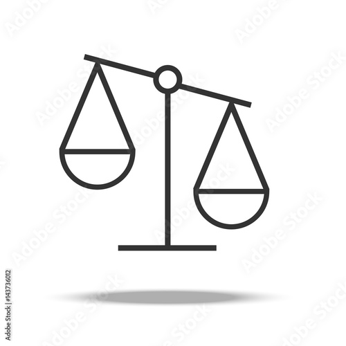 libra business line icon. vector illustration