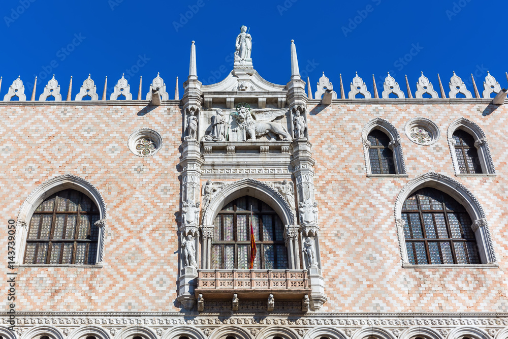detail of the Doge's Palace in Venice