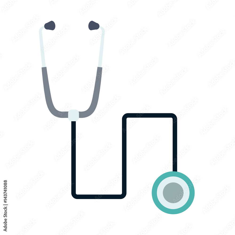 stethoscope tool icon over white background. colorful design. vector illustration stethoscope tool icon over white background. colorful design. vector illustration