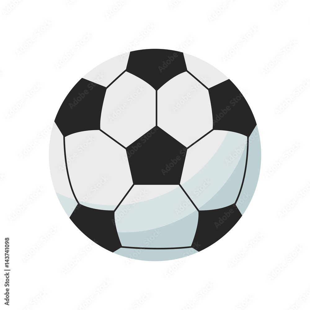 Fototapeta premium soccer ball icon over white background. colorful design. vector illustration
