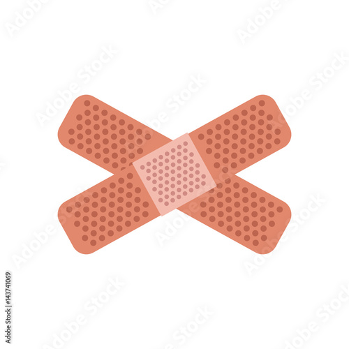 adhesive bandages icon over white background. colorful design. vector illustration