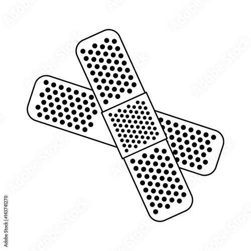 adhesive bandages icon over white background. vector illustration