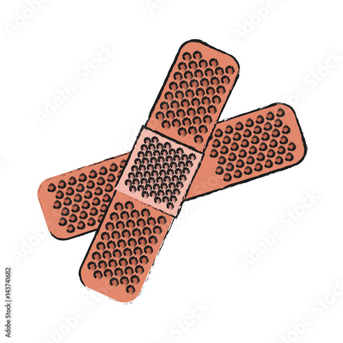 adhesive bandages icon over white background. vector illustration