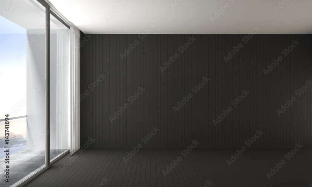 New 3d rendering model scene of black wall empty room interior New 3d rendering model scene of black wall empty room interior
