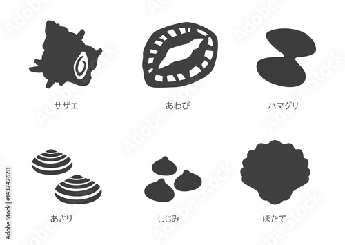 食材、食品シルエットイラスト、アイコンシルエット、アイコン