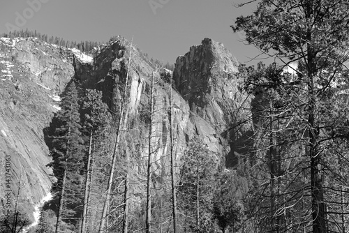 Examples of the granite rock in Yosemite National Park, California