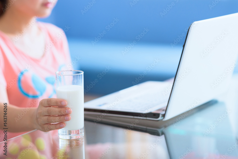 Milk and healthy life.